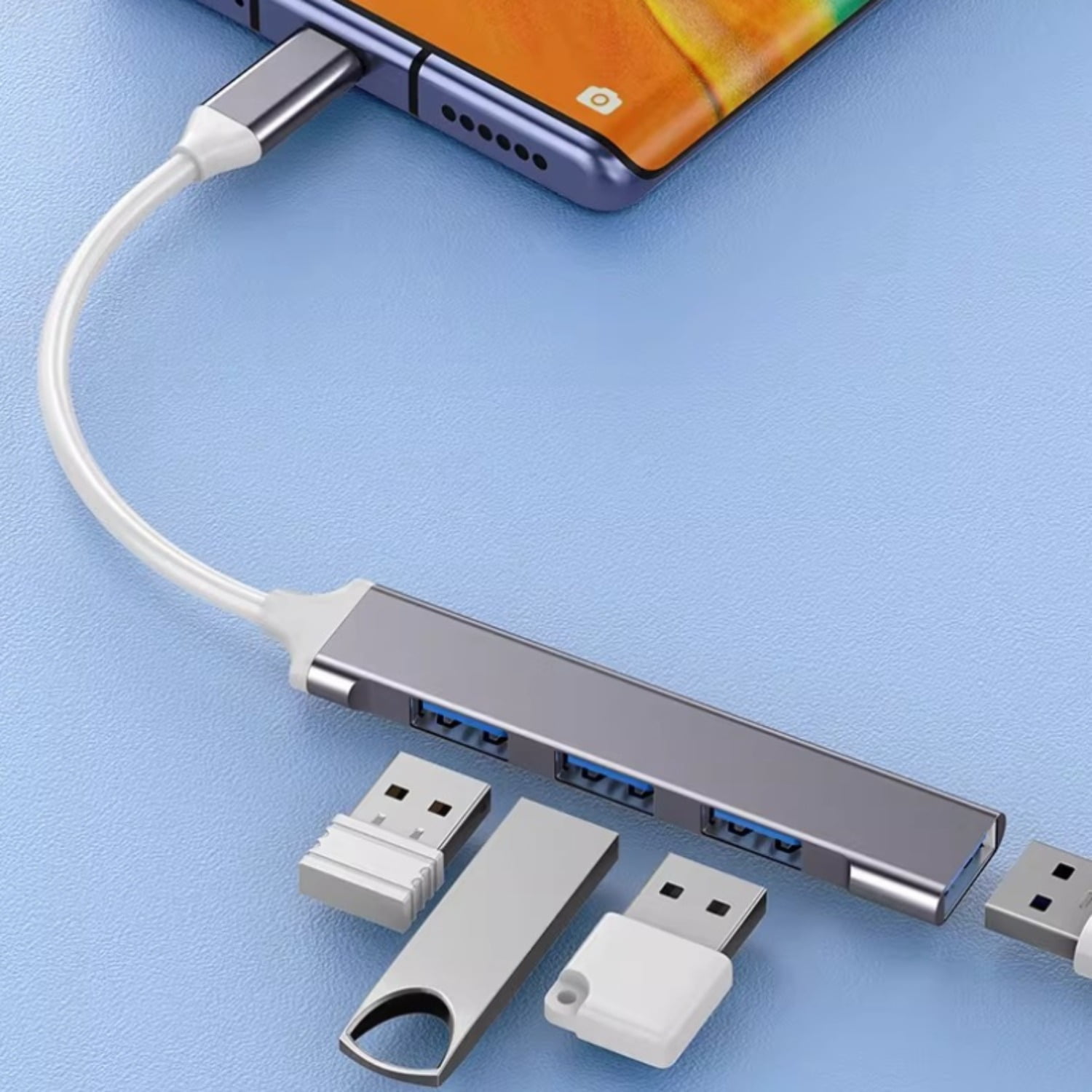 4-in-1 USB C Hub Adapter for MacBook, Type-C To USB Converter Compatible with MacBook Air/Pro