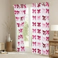 thumbnail image 3 of Homewish Kawaii Bow Curtains Pack of 2 (42x84 Each),Polka Dots Bowtie Curtains Blackout,Pink Red Bedroom Curtains For Girl Teens,Super Cozy Room Decor, 3 of 6