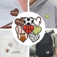 thumbnail image 2 of Hearth & Gear Set Of Stylish And Functional Heart Shaped Football Themed Fabric Embroidery Appliques And On Transfers Rose Pearls for Crafts Flower Rhinestones Dress Clips Backing for Brooches with, 2 of 6