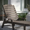 thumbnail image 6 of Merrick Lane Gaylord Set of 2 Adjustable Adirondack Loungers with Cup Holders- All-Weather Indoor/Outdoor HDPE Lounge Chairs in Brown, 6 of 12