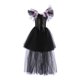 thumbnail image 4 of Vestido sin mangas con cuello redondo hasta la rodilla para niños de Europa y Estados Unidos, vestido de princesa de malla, ropa de juego de rol de payaso de Halloween, ropa de actuación para fiestas, 4 of 4