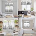 thumbnail image 6 of Black Spring Floral Kitchen Curtains Sets for Windows 36 Inch Length, Watercolor Botanical Summer Vintage Rod Pocket Window Treatments Tier Curtains and Valances Set for Bedroom/Bathroom, 6 of 8