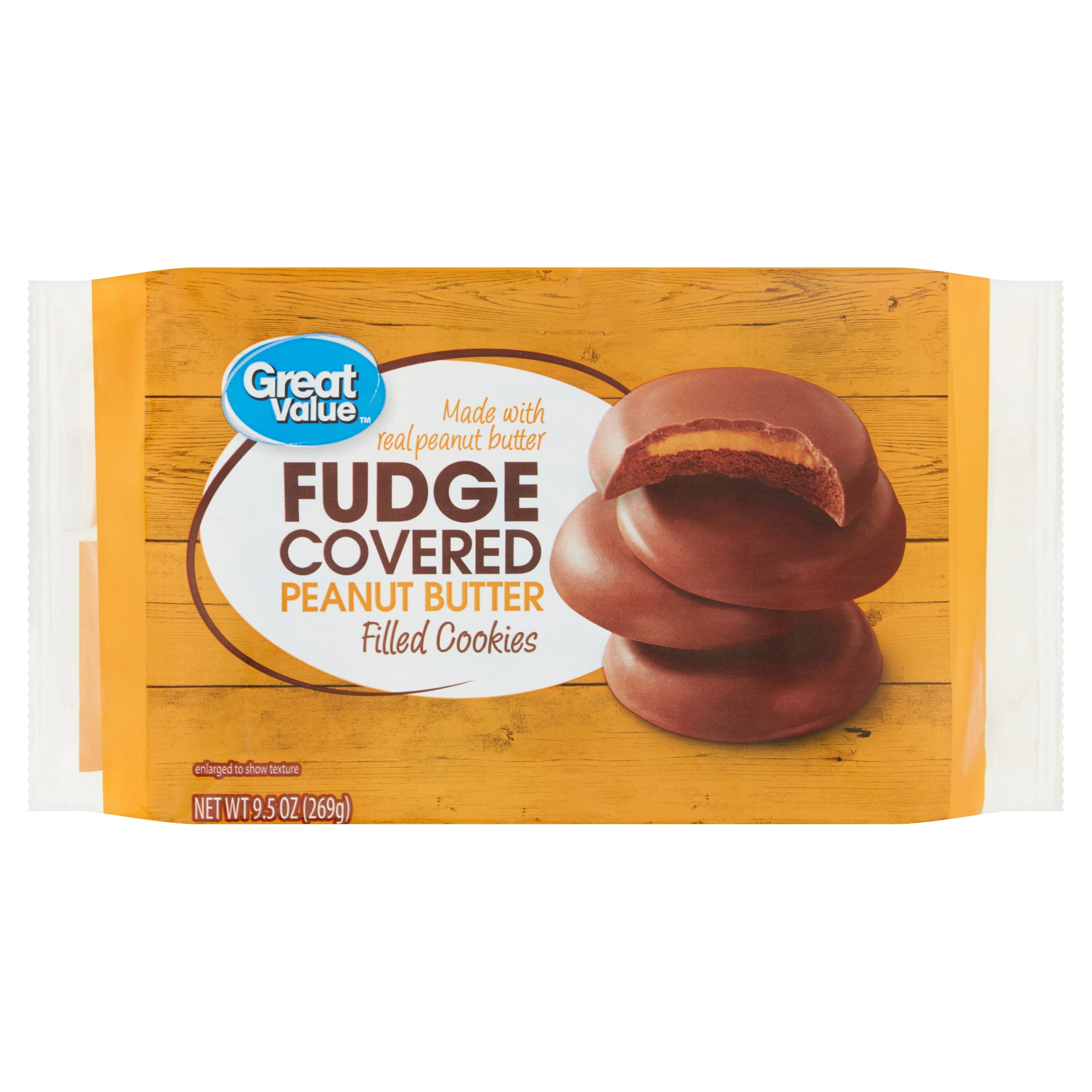 Great Value Fudge Covered Peanut Butter Filled Cookies 9 5 Oz Great Value Fudge Covered Peanut Butter Filled Cookies 9 5 Oz