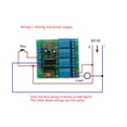 thumbnail image 4 of K64 A-12V 4CH Module Relais Sensibilité Réglable Haut Bas Niveau Déclencheur Auto-Verrou Interrupteur, 4 of 8