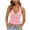 Pink, variant on hotojiny Lace Tops for Women Trendy Deep V Neck Halter Shirt Solid Print Sleeveless Backless Cropped Going out Clothes
