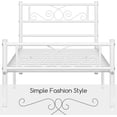 thumbnail image 4 of XPOPR White Classic Metal Platform Bed Frame with Headboard and Footboard Mattress Foundation/Metal Slat Support/Easy Assembly,Twin Size, 4 of 10