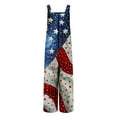 thumbnail image 5 of JURANMO 4th of July Outfits for Women 2025 Summer Cute Jumpsuits Fashion American Flag Print Overalls with Pockets Blue S, 5 of 9
