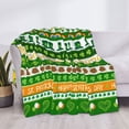thumbnail image 3 of Fotbe St. Patrick's day in green colors Manta de Franela con Estampado, Manta Ultrasuave para Cama, Sofá, Auto, Hipoalergénica y Antibolitas-40"x30", 3 of 6