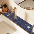 thumbnail image 2 of Yayeee Faucet Mat for Kitchen Sink 14.7" Diatomite Long Splash Guard Pad, Beige Cat Planet, 2 Pack, 2 of 7