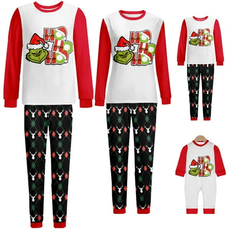 

Dr. Seuss The Grinch Family Christmas Pajamas Matching Sets Women Men Grinch Pjs Clothes Holiday Home Xmas Family Sleepwear Set For The Family Women And Men