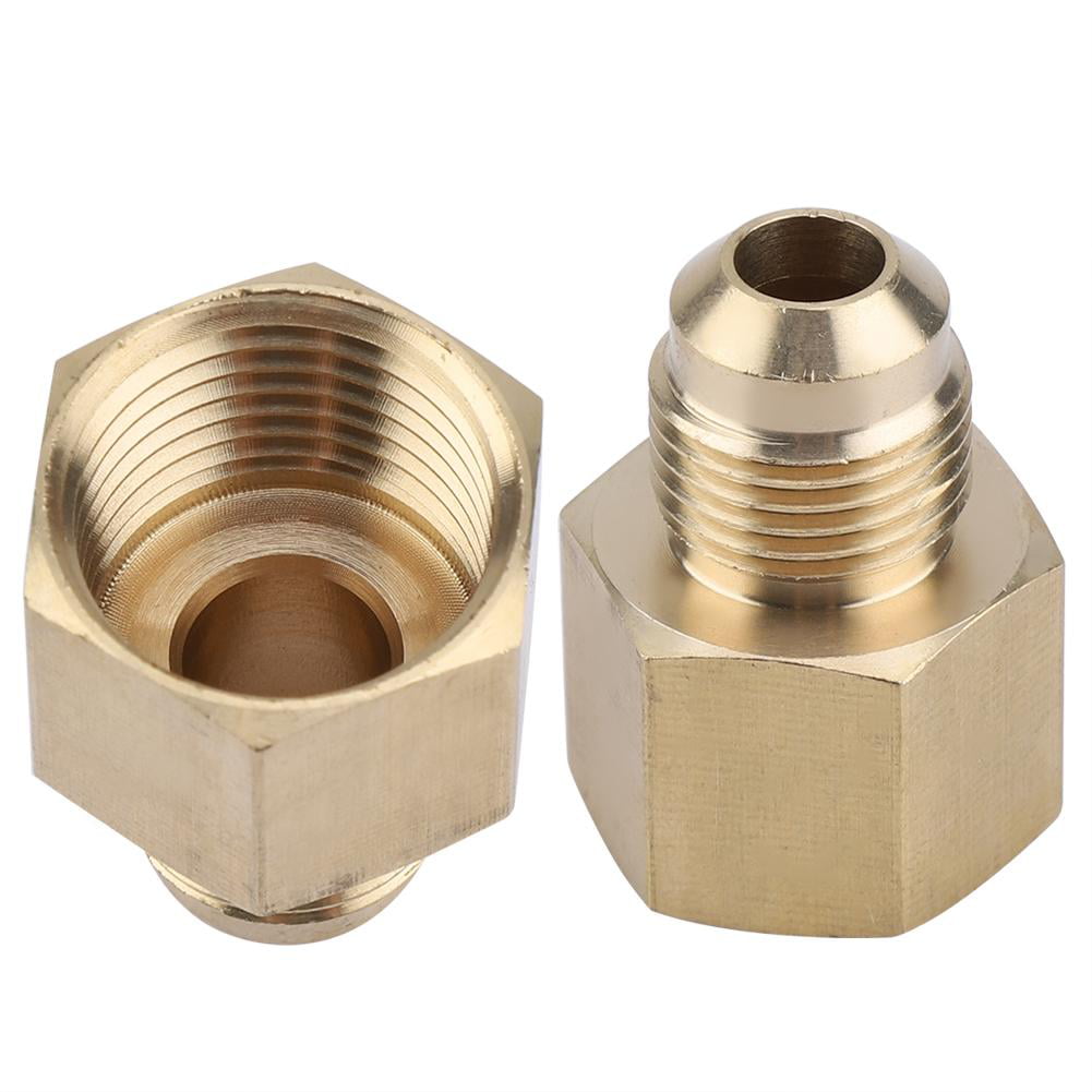 Tebru Male 3/8’’ Flare x Female 1/2’’ NPT Connect Tube Fitting Brass Adapter for BBQ Gas Heater 3 8 Male Flare To 3 8 Female Npt