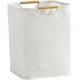 thumbnail image 1 of Cesta de lavandería grande, elegante y duradera, con revestimiento de plástico impermeable y asa de bambú natural para almacenamiento en la sala de estar (1 unidad), 1 of 5