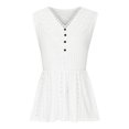 thumbnail image 3 of Birdeem Mode Femmes Manches Courtes Col en V Uni Décontracté Élastique Confortable Blouse Chemises, 3 of 8