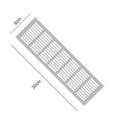 2 pcs Vent Systems 8*30 cm Door Air Register Two Sided Door Louvers