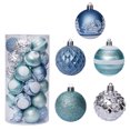 thumbnail image 1 of Bola de Navidad de 6 cm/2,36 pulgadas, 30 piezas de adornos para árboles de Navidad, decoraciones para árboles de Navidad de plástico inastillable, adornos de bolas de Navidad, colgantes para colgar,, 1 of 5