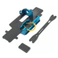 thumbnail image 2 of Ruiboury 1/28 Remote Control Car Carbon Fiber Plate Second Floor Board Battery Holder Modification Motor Mount Set Accessories Blue, 2 of 6