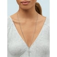 thumbnail image 4 of Brilliance Fine Jewelry Sterling Silver Cross on Stainless Steel Necklace, 24", 4 of 4