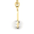 thumbnail image 3 of SuperJeweler M Initial Necklace in 14 Karat Yellow Gold, Diamond Accent and Swirly, With Free 18 inch Cable Chain, for Women, 3 of 6