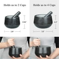 thumbnail image 5 of Yesfashion Polished Granite Mortar and Pestle Set, Stone Grinder Bowl for Grinding Herbs Spices, Making Guacamo, Salsa, Pepper and Nuts Crusher, 5 of 9