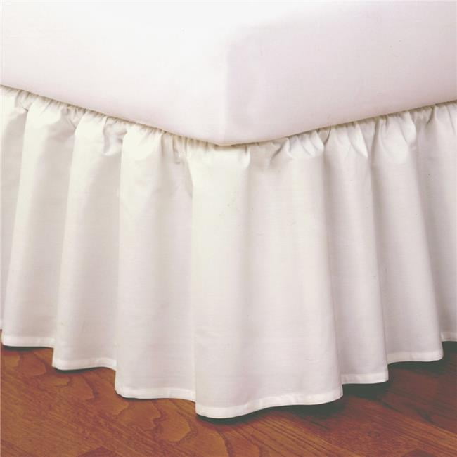 Bed Skirt FRE34414IVOR02 14 in. Ruffled Bed Skirt Ivory Full