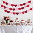 thumbnail image 5 of NOGIS 5 Pack Valentines Day Decorations Galentine's Day Felt Heart Garland Banner for Mantle, Wall, Party Supplies - Hanging Hearts Decorations for Galentine's Decor (Three Color), 5 of 7