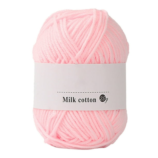 Hilo de algodón leche colorido para punto y ganchillo - madejas de 25g, mezcla acrílica suave, 65 metros, aguja calibre 9 recomendada, manualidades y accesorios DIY