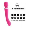 thumbnail image 2 of USB Rechargeable 10 Speed Wand Vibrator Massager Electric Wand Massager with Multi Powerful Speeds for Sore Neck Shoulder Back, Soothing Aching Muscle (Rose Red), 2 of 6