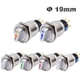 thumbnail image 3 of 3 position metal selector rotary locking button switch with 12V lighting switch, 3 of 4