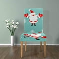 thumbnail image 4 of ZHANZZK Funny Santa Claus Stretch Chair Cover Protector Seat Slipcover for Dining Room Hotel Wedding Party Set of 1, 4 of 5
