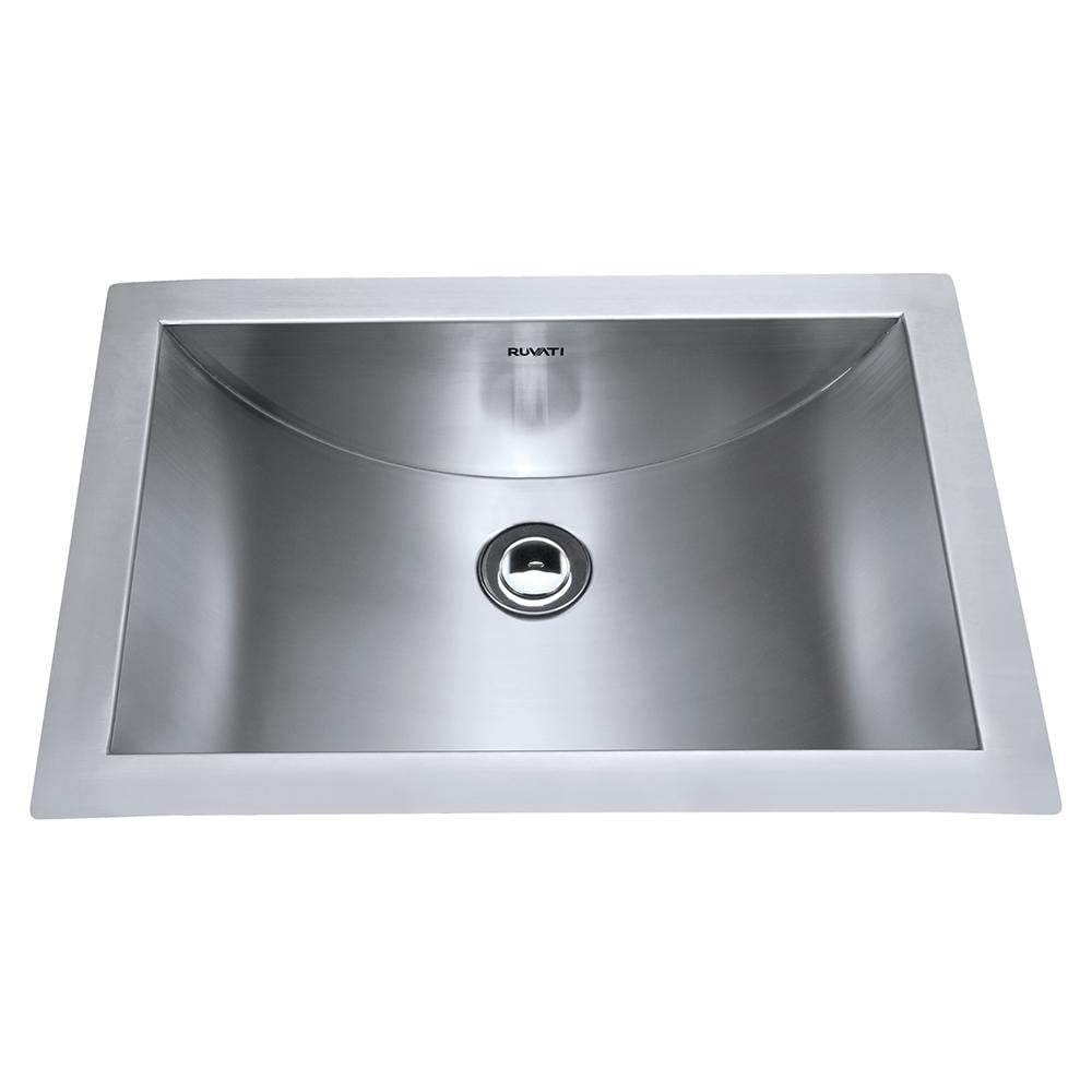 Ruvati 16 x 11 inch Stainless Steel Rectangular Bathroom Sink Undermount