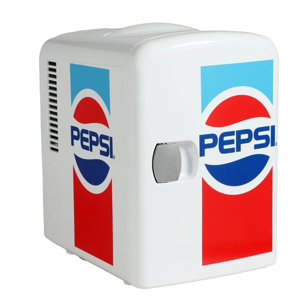 Pepsi, 6 Can Beverage Refrigerator, Car Adaptor, White, MIS138PEP