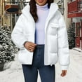 thumbnail image 2 of Aoiroe Fall Coats Fall Jackets For Women 2025 Warm Winter Coats For Women Womens Puffer Jacket With Hood Winter Clothing For Women Winter Coats For Women Womens Jacket White M, 2 of 7