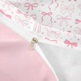 thumbnail image 4 of spefrowx Girly Pink Multi Bowknot Twin Duvet Cover for Kids, Cute Love Heart Star Twin Bedding, Pink Reversible, 2 Pieces, 1 Duvet Cover and 1 Pillowcase, 4 of 6
