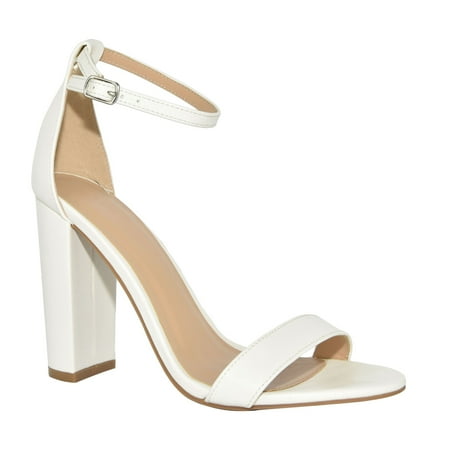 

Wild Diva MORRIS-01 Women’s Open Toe Ankle Strap Chunky Block High Heel Sandals