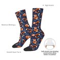 thumbnail image 2 of Yiaed Cute Foxes Print Great elasticity Crew Socks Sports socks for Men and Women, 2 of 5