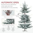 thumbnail image 3 of Barara King Artificial Full Christmas Tree,7.5 Foot Nordic Pine Christmas Tree with Snow, Easy Assembly, Hinged Xmas Tree, 3 of 7