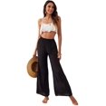 thumbnail image 5 of Women's Elastic Waist See Through Wide Leg Palazzo Cover Up Pants, 5 of 5