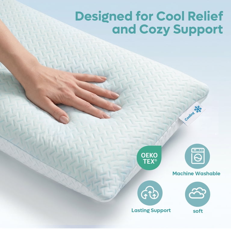 Bestier Cooling Memory Foam Pillow, Queen Size, Adjustable photo 7