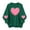 Army Green, variant on Amidoa Pullover Tops for Women Green Valentines Oversized Sweatshirts Going out Heart Crew Neck Tees Womens T Shirts L