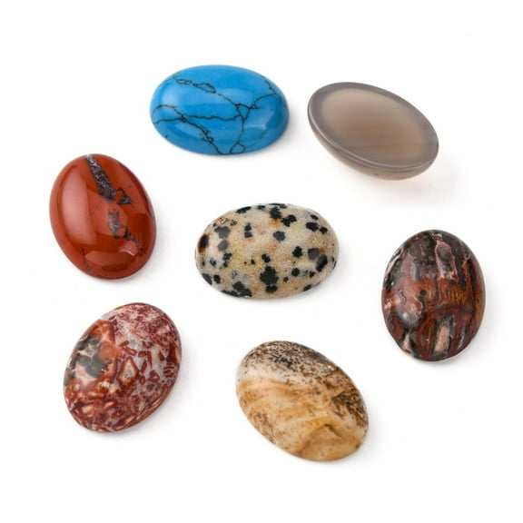 Gemstone Cabochons Oval Mixed Stone 18x13x5mm