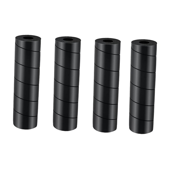 4 protectores de punta para cama, protectores de punta en espiral, a prueba de golpes, antiadherentes, de espuma suave y gruesa, color negro, 152 centímetros