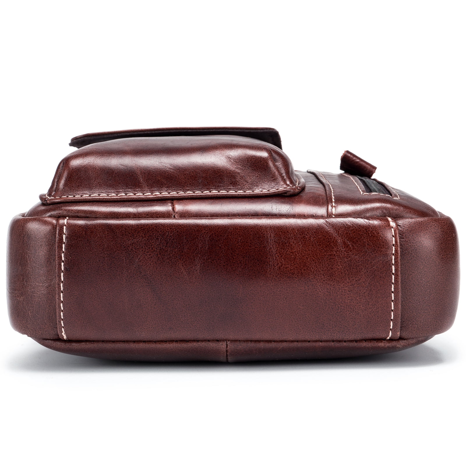 Labymos Men Vintage Leather Shoulder Bag Outdoor Sports Travel Crossbody Bag Handbag Casual Bag Pack