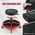 thumbnail image 6 of GVN 330 LBS Capacity Pneumatic Rolling Mechanic Stool with Padded Seat-Red, 6 of 10