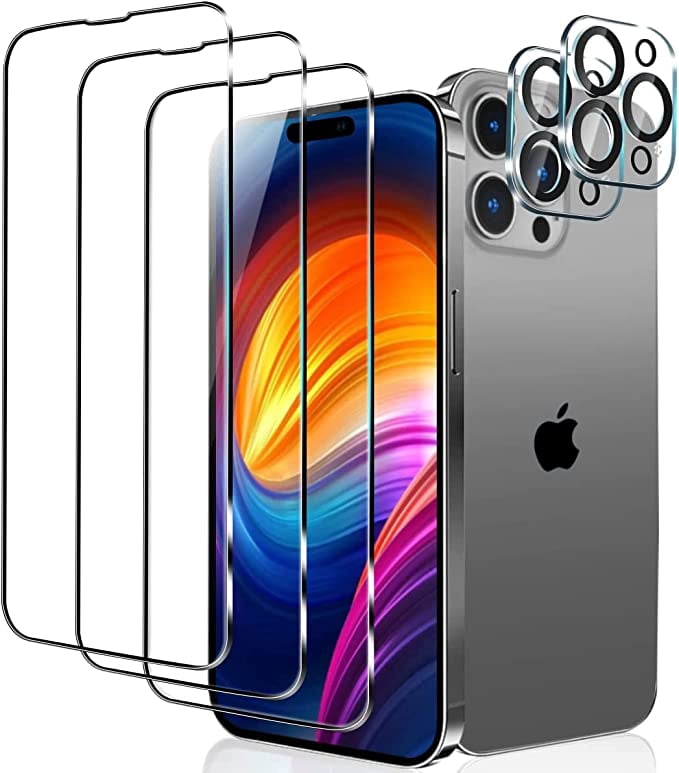 [3+2 Pack] Compatible with iPhone 14 Pro Screen Protector with camera lens Protector 9H hardness HD Scratch-resistant Suitable for iPhone 14 Pro 6.1 "toughened glass Screen Protector