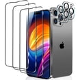 thumbnail image 1 of [3+2 Pack] Compatible with iPhone 14 Pro Screen Protector with camera lens Protector 9H hardness HD Scratch-resistant Suitable for iPhone 14 Pro 6.1 "toughened glass Screen Protector, 1 of 7