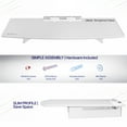 thumbnail image 4 of VIVO White Floating Wall Mount Tempered Glass Shelf for DVD Player, Game System, 4 of 8