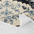 thumbnail image 5 of Manfei Gothic Skull Bats Quilt Full 3-Piece,Boho Damask Full Bedspread Sets,1 Coverlet and 2 Pillowcases, 5 of 7