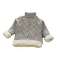 thumbnail image 1 of WEAIXIMIUNG Chandail Noir pour Filles 4T Nouveau Chandail d'Automne et d'Hiver pour Enfants Chandail Col Rond pour Garçons Chandail Épais et Bas à Col Roulé pour Filles, 1 of 4
