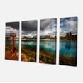 thumbnail image 2 of Azure Mountain Lake with Clouds - Landscape Canvas Art Print, 2 of 3