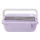 thumbnail image 4 of Fiambrera aislada morada con gran capacidad de 1100 ml: recipiente para ensaladas portátil y a prueba de fugas para uso en la oficina, 4 of 10